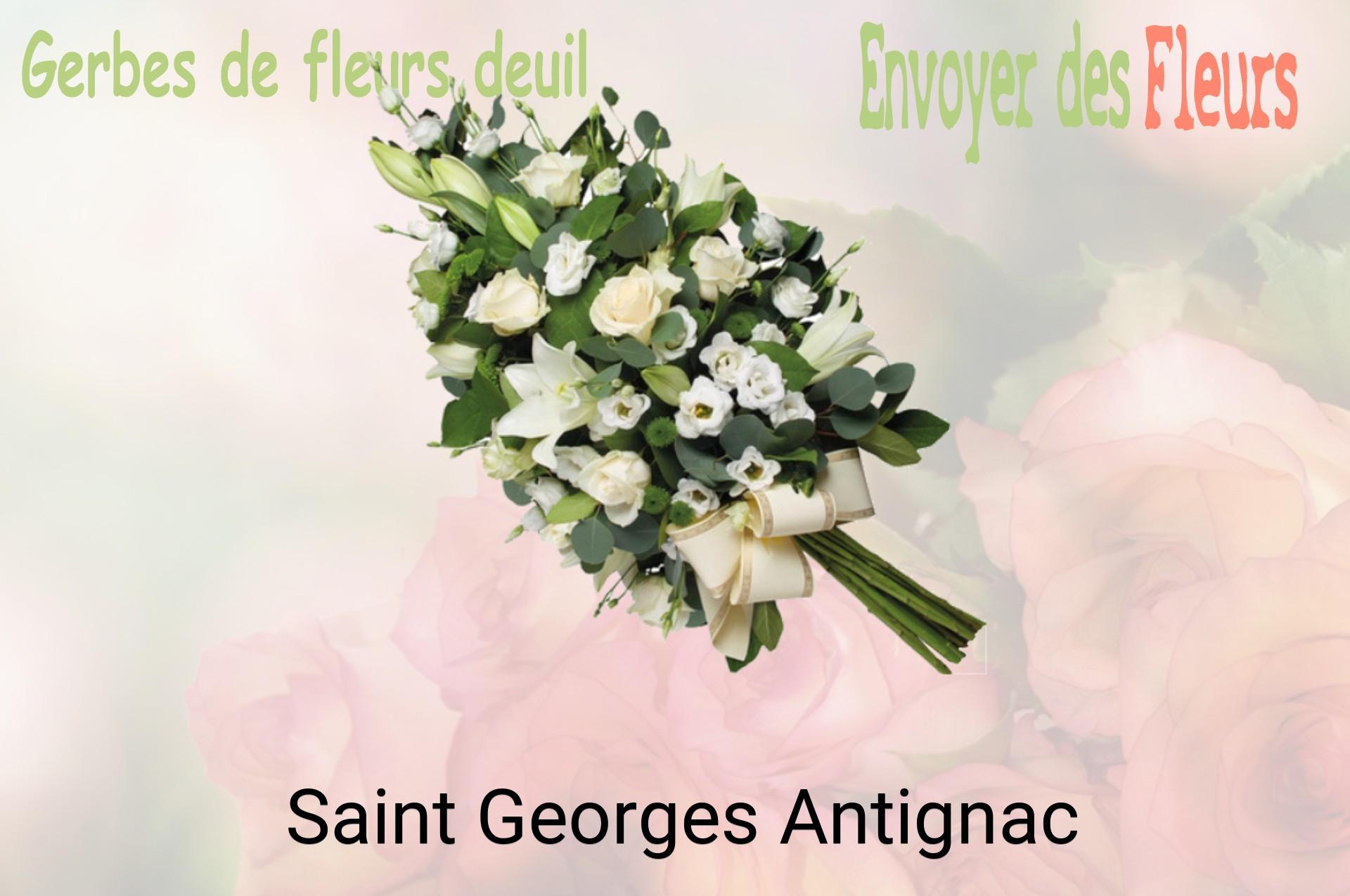 Gerbe de fleurs de deuil livrée à Saint-Georges-Antignac